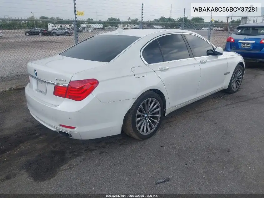 2011 BMW 750I VIN: WBAKA8C56BCY37281 Lot: 42637801