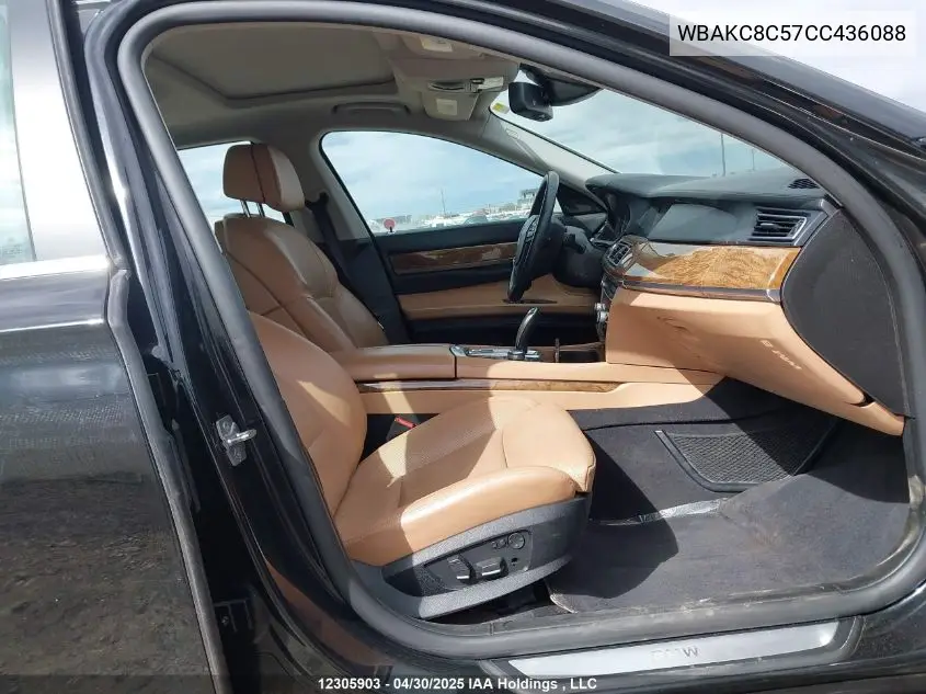 2012 BMW 750 Lxi VIN: WBAKC8C57CC436088 Lot: 12305903