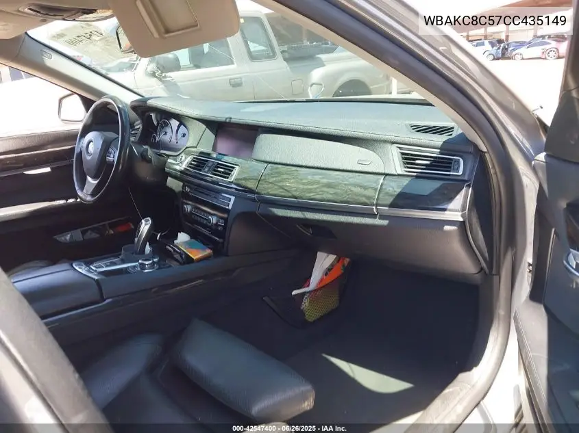 2012 BMW 750Li xDrive VIN: WBAKC8C57CC435149 Lot: 42547400