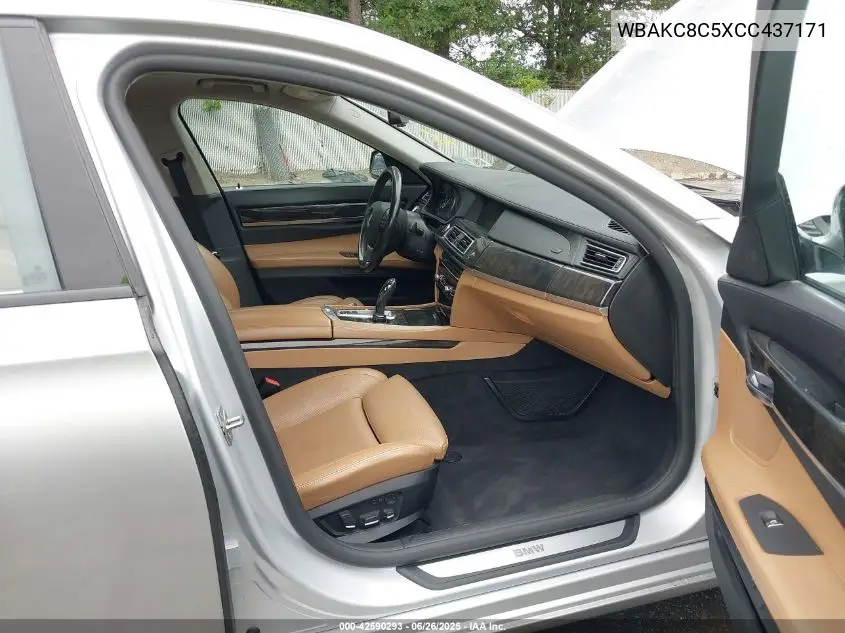 2012 BMW 750 Lxi VIN: WBAKC8C5XCC437171 Lot: 42590293