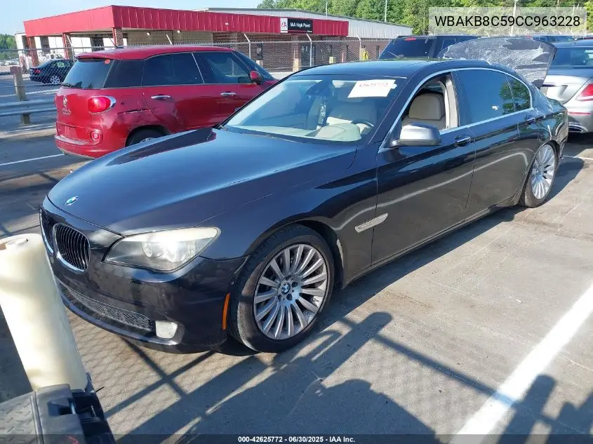 2012 BMW 750Li VIN: WBAKB8C59CC963228 Lot: 42625772