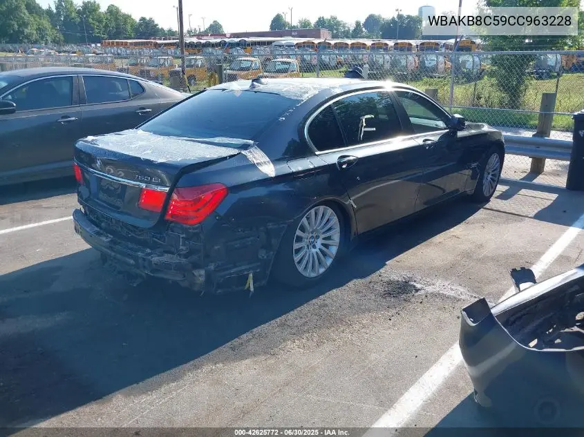 2012 BMW 750Li VIN: WBAKB8C59CC963228 Lot: 42625772