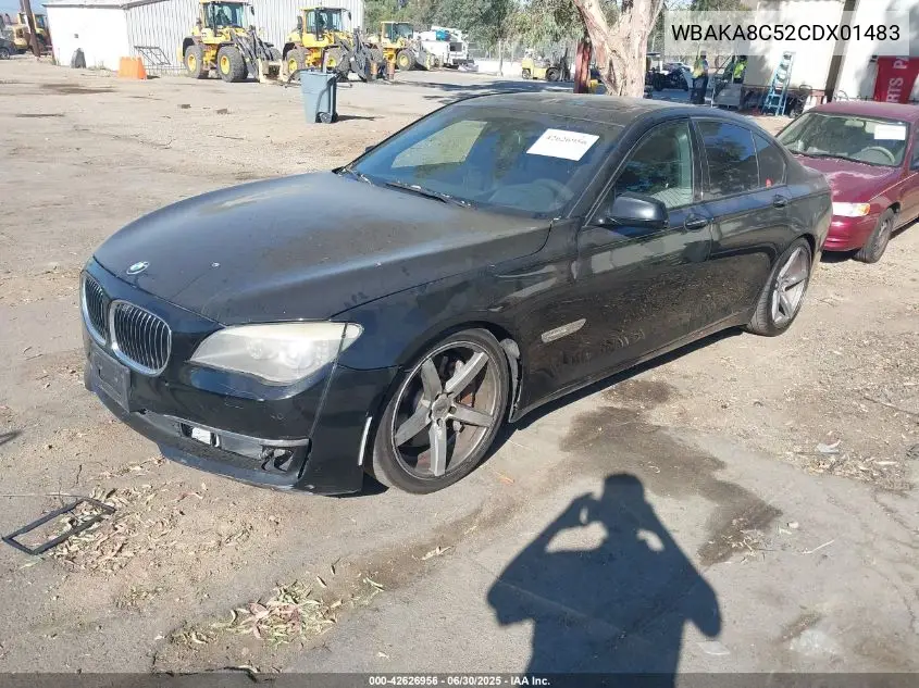 2012 BMW 750I 750I VIN: WBAKA8C52CDX01483 Lot: 42626956