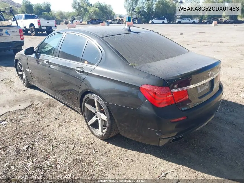 2012 BMW 750I 750I VIN: WBAKA8C52CDX01483 Lot: 42626956