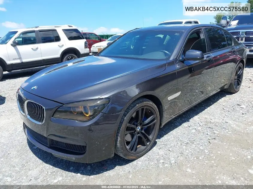 2012 BMW 740Li VIN: WBAKB4C5XCC575580 Lot: 42658668