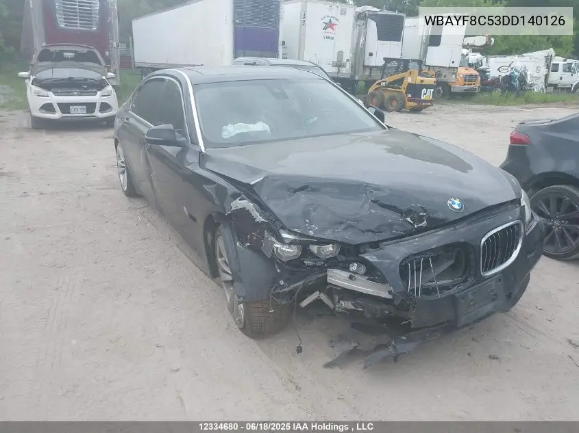 2013 BMW 7 Series 750Li xDrive/xDrive VIN: WBAYF8C53DD140126 Lot: 12334680