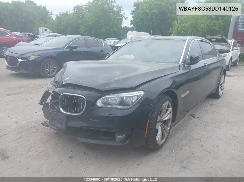 2013 BMW 7 Series 750Li xDrive/xDrive VIN: WBAYF8C53DD140126 Lot: 12334680
