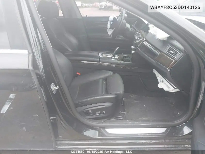 2013 BMW 7 Series 750Li xDrive/xDrive VIN: WBAYF8C53DD140126 Lot: 12334680