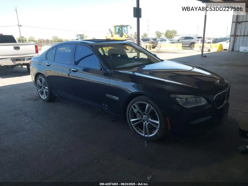 2013 BMW 750I VIN: WBAYA8C53DD227586 Lot: 42573453