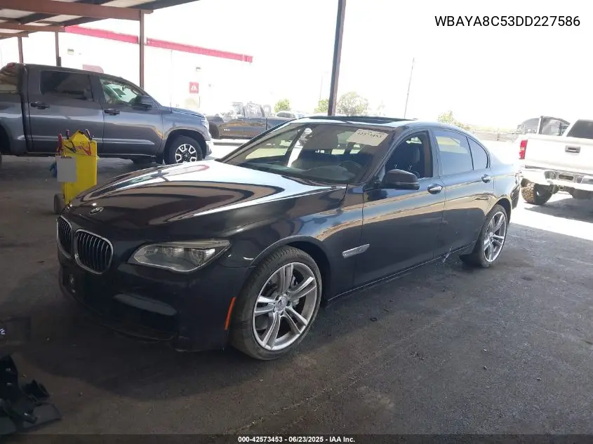 2013 BMW 750I VIN: WBAYA8C53DD227586 Lot: 42573453