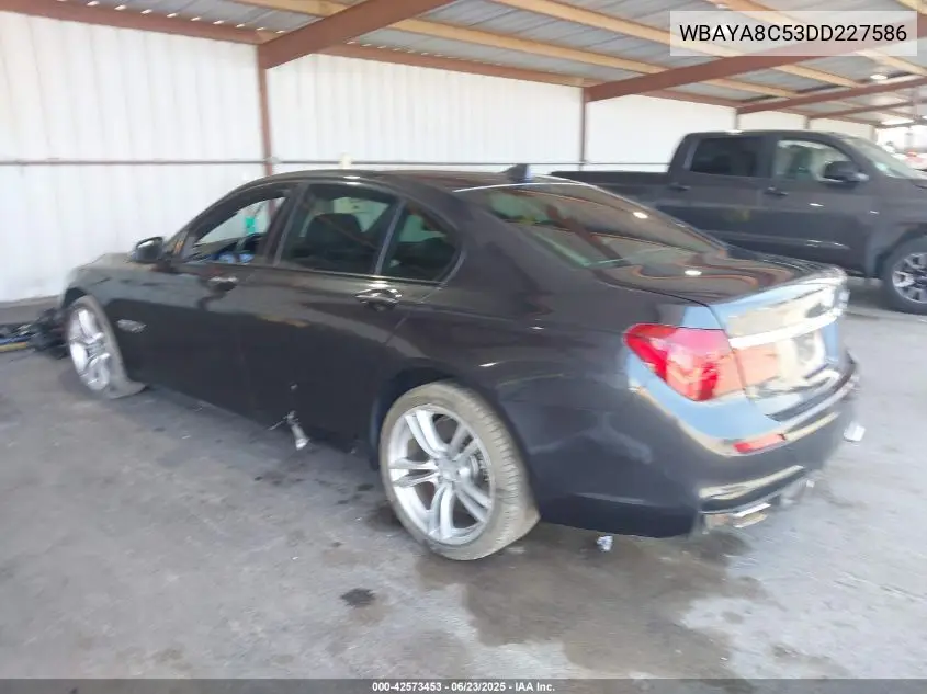 2013 BMW 750I VIN: WBAYA8C53DD227586 Lot: 42573453