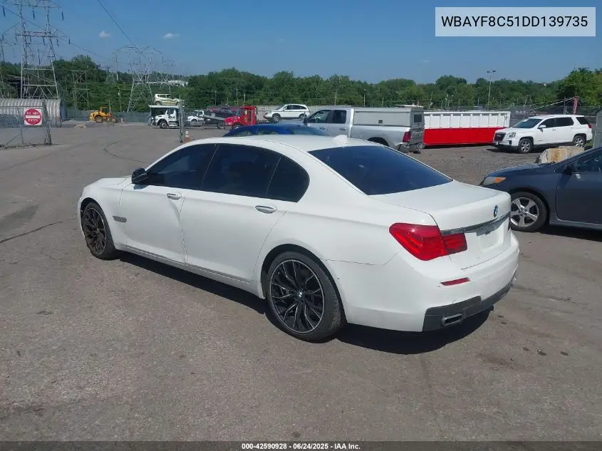2013 BMW 750Li xDrive VIN: WBAYF8C51DD139735 Lot: 42590928