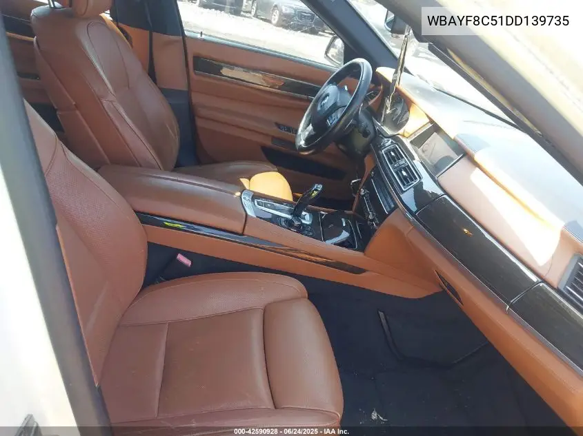 2013 BMW 750Li xDrive VIN: WBAYF8C51DD139735 Lot: 42590928