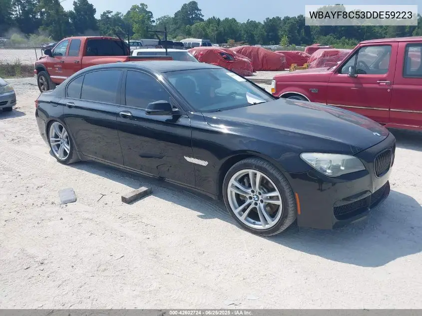 2013 BMW 750Li xDrive VIN: WBAYF8C53DDE59223 Lot: 42602724