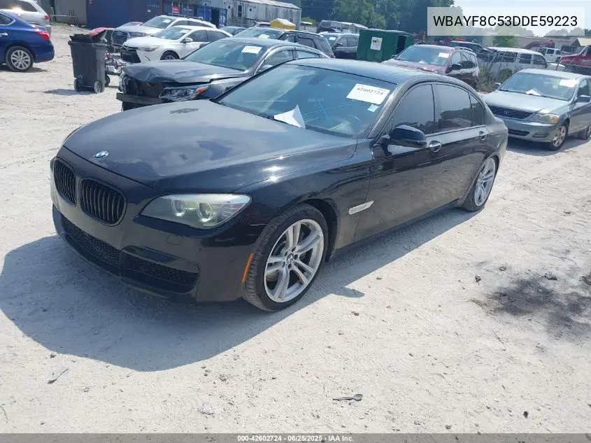 2013 BMW 750Li xDrive VIN: WBAYF8C53DDE59223 Lot: 42602724