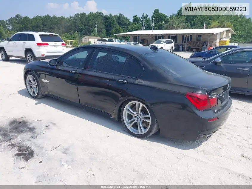 2013 BMW 750Li xDrive VIN: WBAYF8C53DDE59223 Lot: 42602724