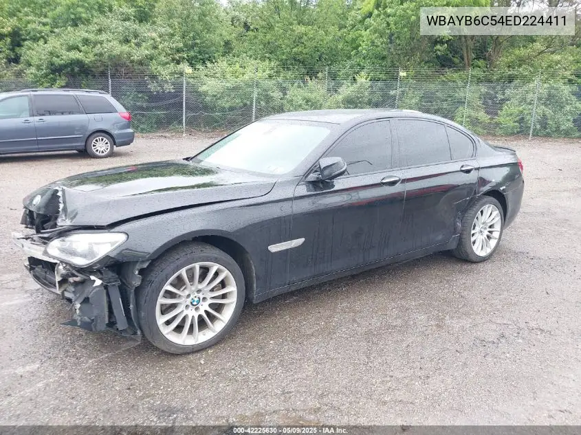 2014 BMW 750I xDrive VIN: WBAYB6C54ED224411 Lot: 42225630