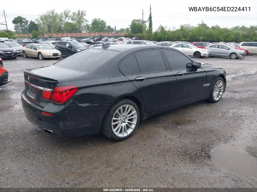 2014 BMW 750I xDrive VIN: WBAYB6C54ED224411 Lot: 42225630