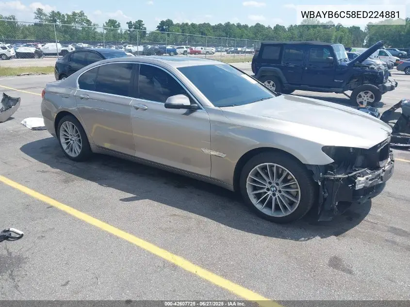 2014 BMW 750I xDrive VIN: WBAYB6C58ED224881 Lot: 42607725