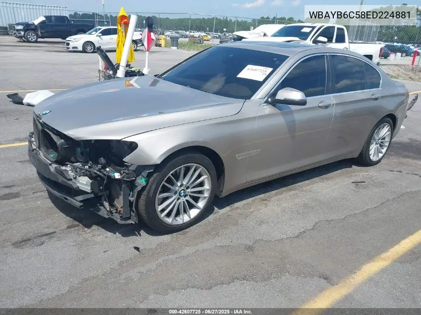 2014 BMW 750I xDrive VIN: WBAYB6C58ED224881 Lot: 42607725
