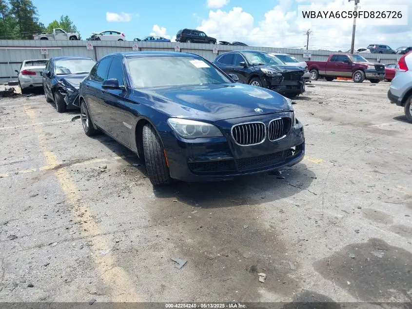 2015 BMW 740I VIN: WBAYA6C59FD826726 Lot: 42254240