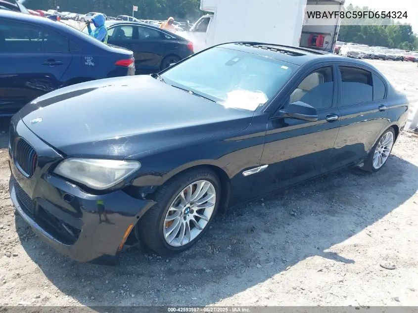 2015 BMW 750 Lxi VIN: WBAYF8C59FD654324 Lot: 42593987