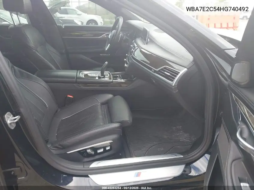 2017 BMW 740I VIN: WBA7E2C54HG740492 Lot: 42253254