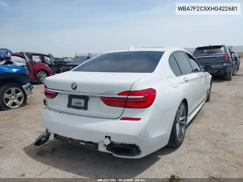 2017 BMW Alpina B7 xDrive VIN: WBA7F2C5XHG422681 Lot: 42271953