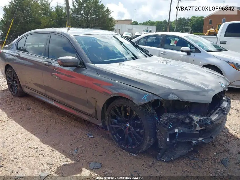 2020 BMW 740I VIN: WBA7T2C0XLGF96842 Lot: 42230866