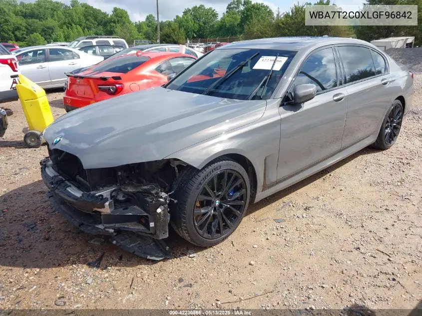2020 BMW 740I VIN: WBA7T2C0XLGF96842 Lot: 42230866