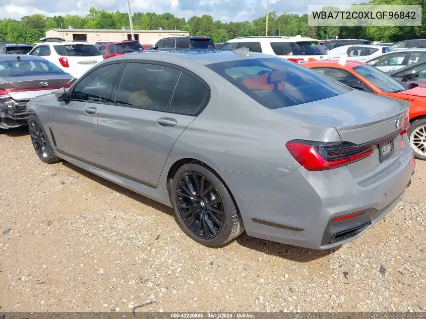2020 BMW 740I VIN: WBA7T2C0XLGF96842 Lot: 42230866