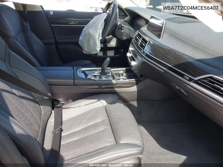 2021 BMW 740I VIN: WBA7T2C04MCE56407 Lot: 42571204