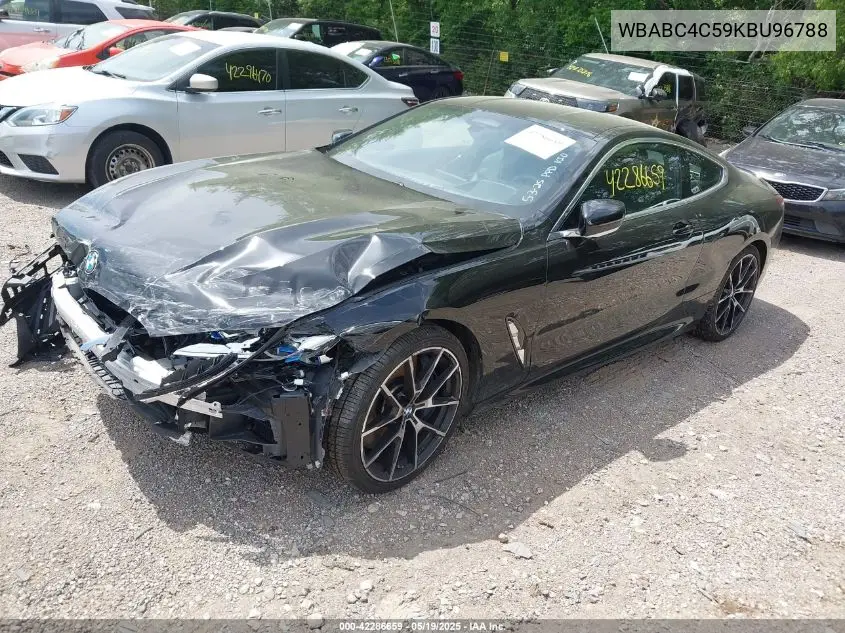 2019 BMW M850I xDrive VIN: WBABC4C59KBU96788 Lot: 42286659