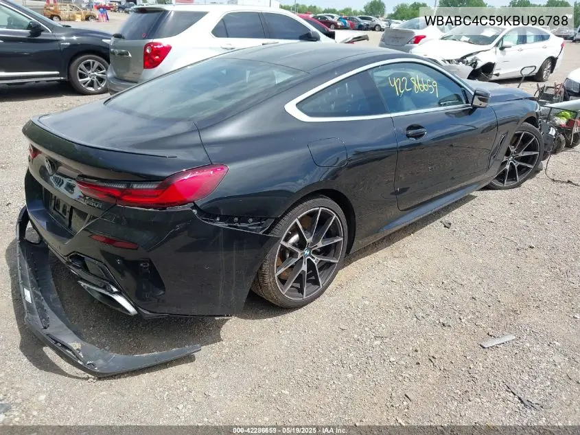 2019 BMW M850I xDrive VIN: WBABC4C59KBU96788 Lot: 42286659