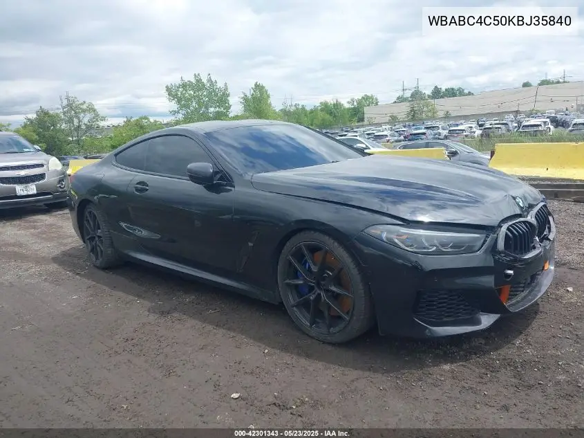 2019 BMW M850I xDrive VIN: WBABC4C50KBJ35840 Lot: 42301343