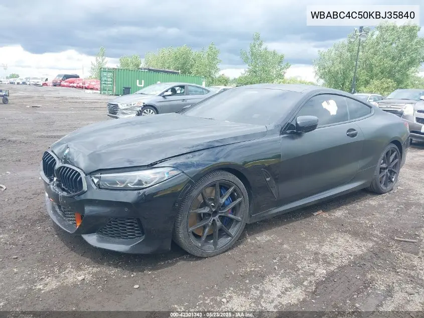 2019 BMW M850I xDrive VIN: WBABC4C50KBJ35840 Lot: 42301343