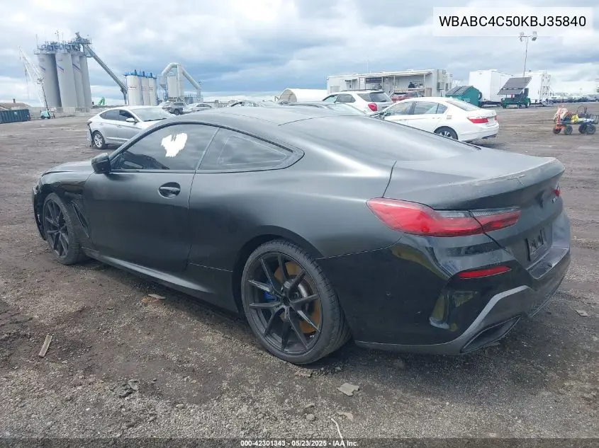 2019 BMW M850I xDrive VIN: WBABC4C50KBJ35840 Lot: 42301343
