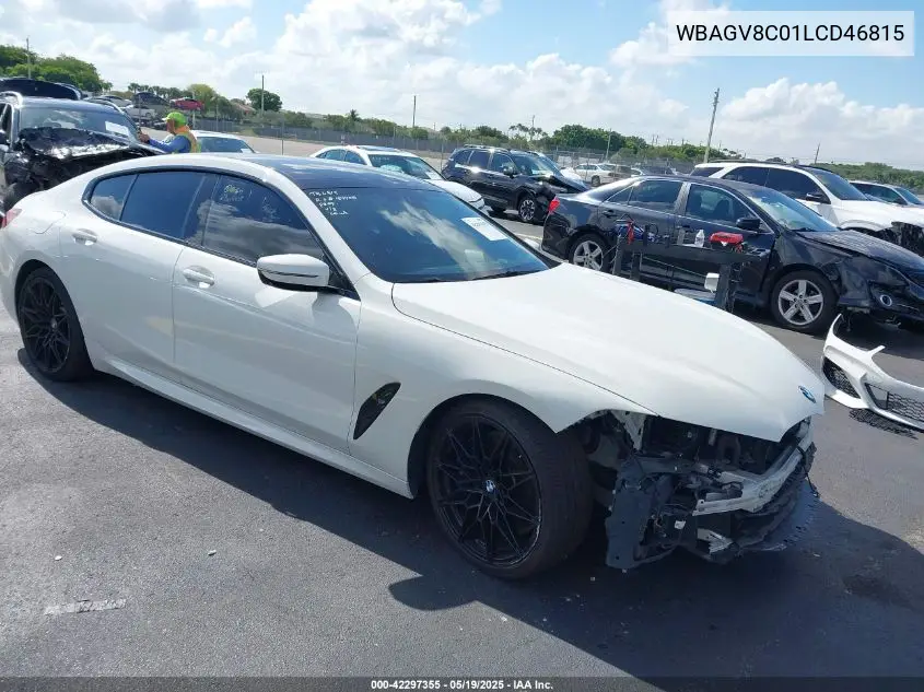 2020 BMW M850I Gtan Coupe xDrive VIN: WBAGV8C01LCD46815 Lot: 42297355