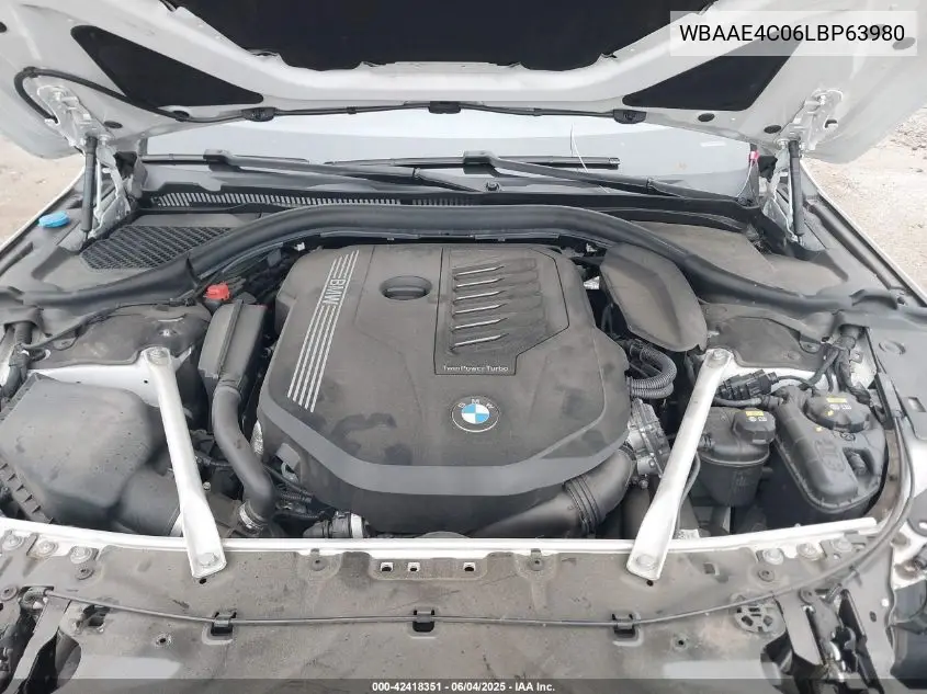 2020 BMW 840I xDrive VIN: WBAAE4C06LBP63980 Lot: 42418351