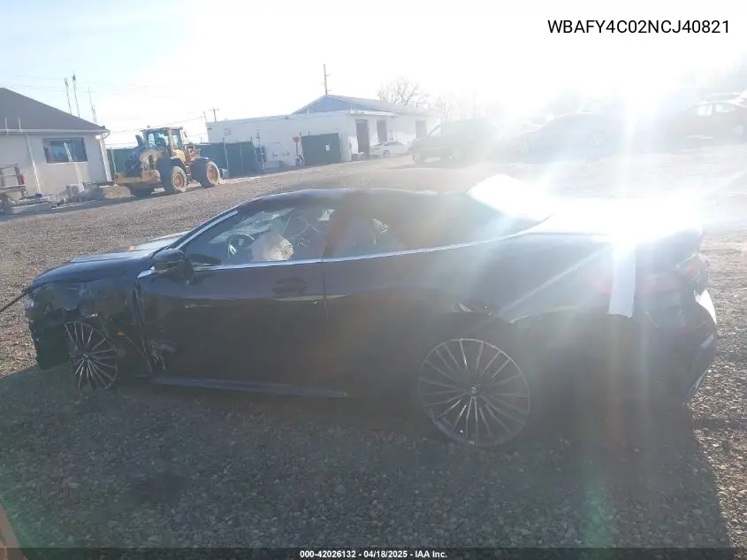 2022 BMW M850I xDrive VIN: WBAFY4C02NCJ40821 Lot: 42026132