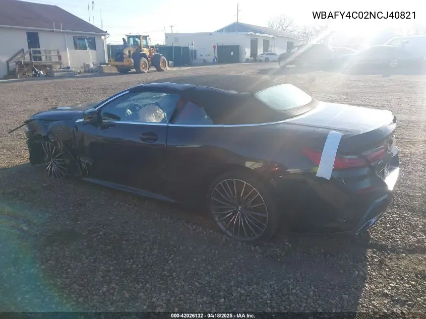 2022 BMW M850I xDrive VIN: WBAFY4C02NCJ40821 Lot: 42026132