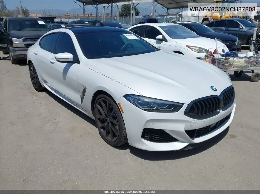 2022 BMW M850I Gtan Coupe xDrive VIN: WBAGV8C02NCH87808 Lot: 42255995