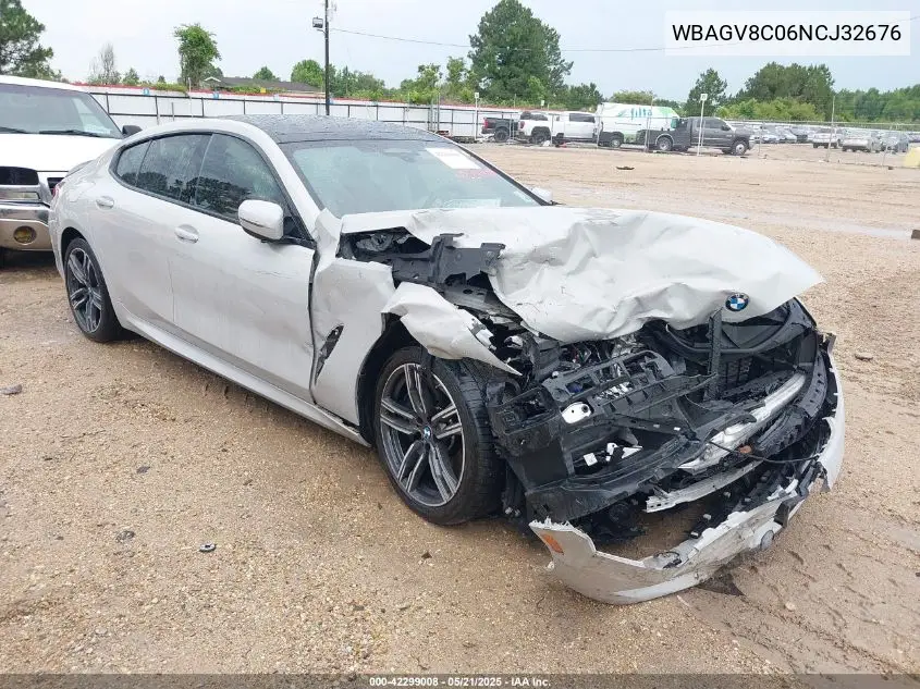 2022 BMW M850I Gtan Coupe xDrive VIN: WBAGV8C06NCJ32676 Lot: 42299008