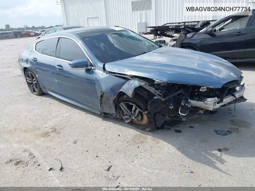 2022 BMW M850I Gtan Coupe xDrive VIN: WBAGV8C04NCH77734 Lot: 42304382