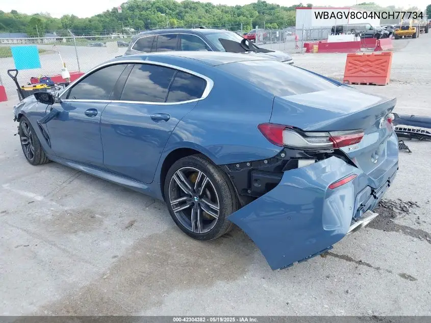 2022 BMW M850I Gtan Coupe xDrive VIN: WBAGV8C04NCH77734 Lot: 42304382