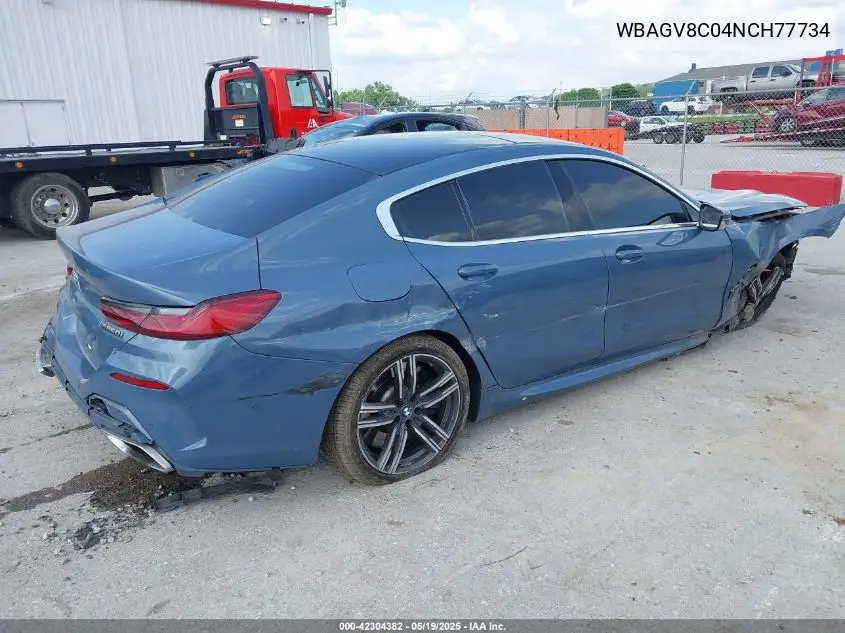 2022 BMW M850I Gtan Coupe xDrive VIN: WBAGV8C04NCH77734 Lot: 42304382