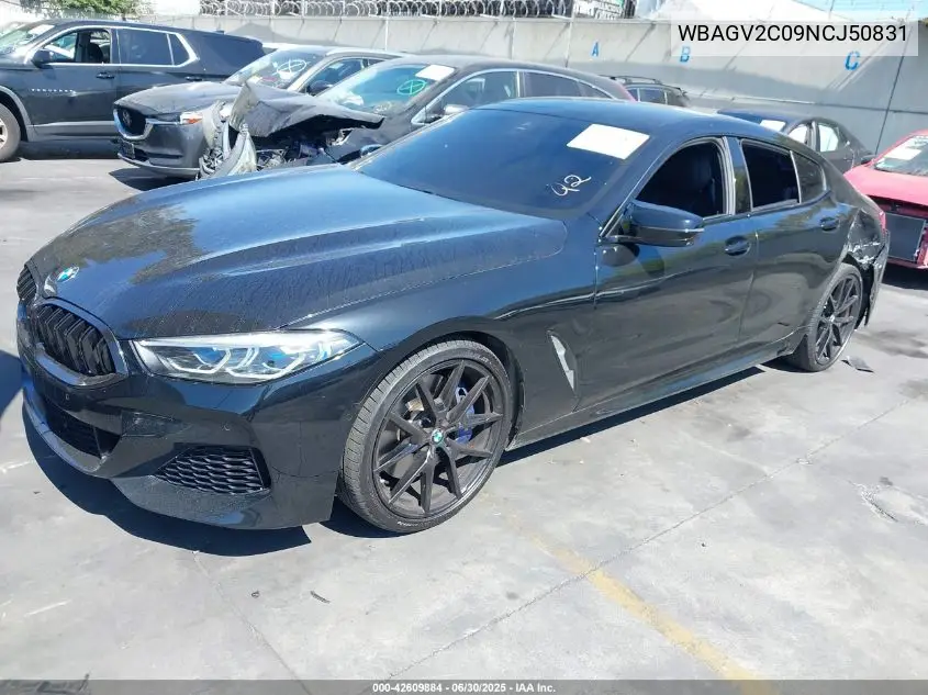 2022 BMW 840 Gran Coupe I VIN: WBAGV2C09NCJ50831 Lot: 42609884