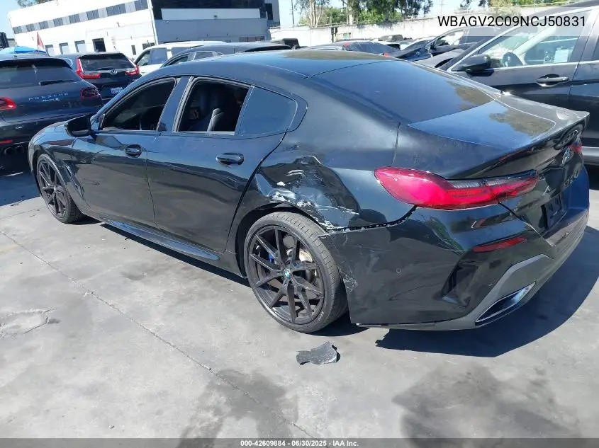 2022 BMW 840 Gran Coupe I VIN: WBAGV2C09NCJ50831 Lot: 42609884