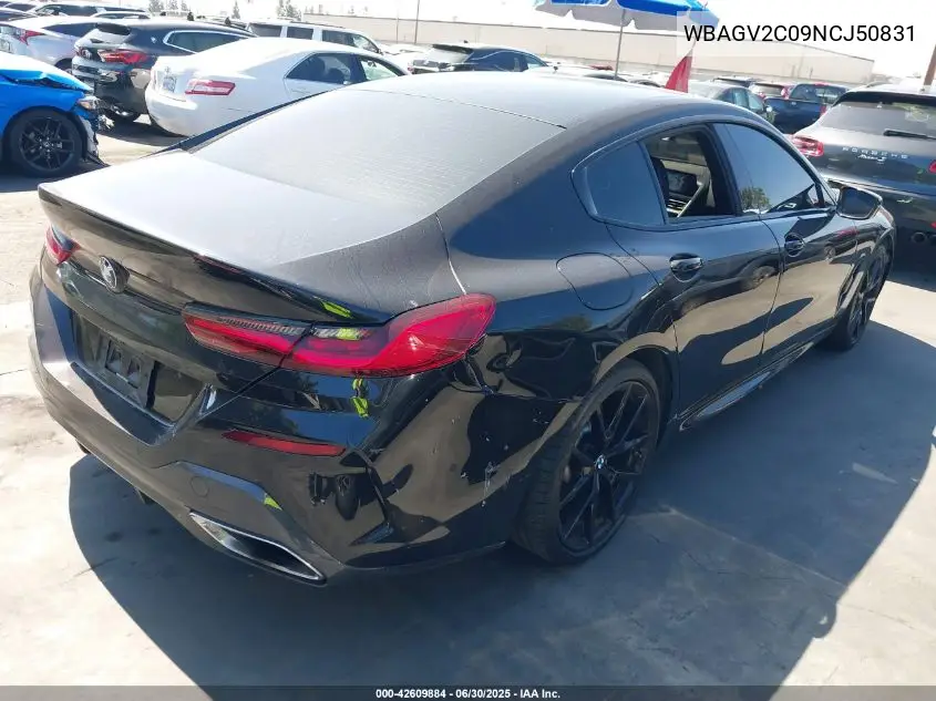 2022 BMW 840 Gran Coupe I VIN: WBAGV2C09NCJ50831 Lot: 42609884