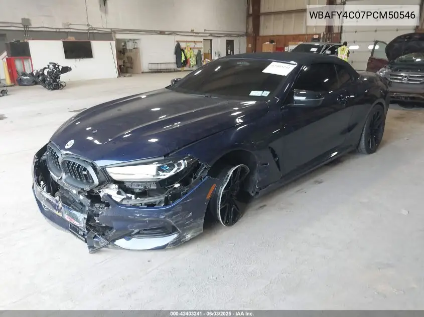 2023 BMW M850I xDrive VIN: WBAFY4C07PCM50546 Lot: 42403241